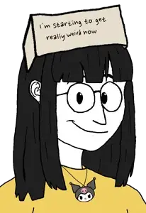 232822 - soybooru.com - 1soyjak bangs black_hair clothes ear faceless hair hat kuromi_(sanrio) long_hair looking_to_the_right necklace portrait sanrio soychang soytan template three-quarter_view transparent_background yell.png