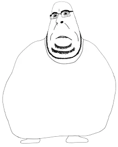 99803 - soybooru.com - biting_lip blobson clothes cobson distorted fat fatbvllorsomething frown full_body glasses hornyjaks hornyson mutt muttoid soyjak stubble template transparent_background copy.gif