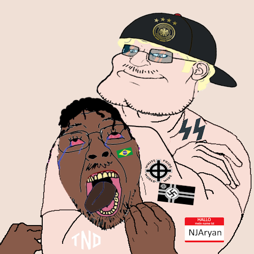 bernd, meximutt, mexiaryan, aryan, 2soyjaks, a10 eyes, black eyes, black hair, blonde hair, brown skin