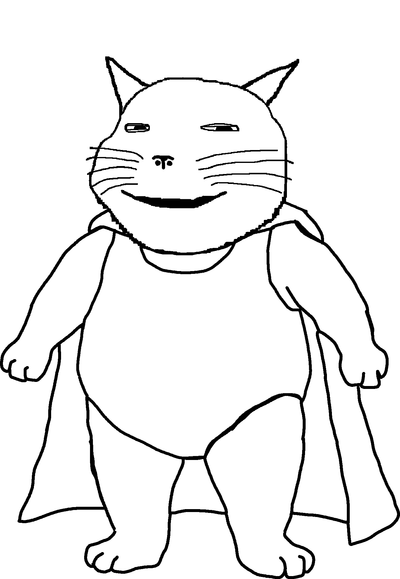 gigachadhero, gapejak, massjak, massmeowjak, wholesome soyjak, 1soyjak, animal, bald, black eyes, cape