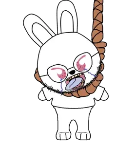 bernd, leebitjak, hanging troonjak, troonjak, ack, animal, bunny, crying, front view, full body