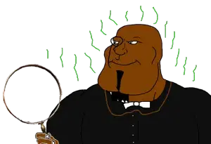 229345 - soybooru.com - a10_eyes aryan bald beard blue_eyes bowtie buff closed_mouth danny_yn goatee holding_magnifying_glass looking_to_the_left magnifying_glass mexiaryan meximutt mineral_inspecteur monocle muscles muscu.png