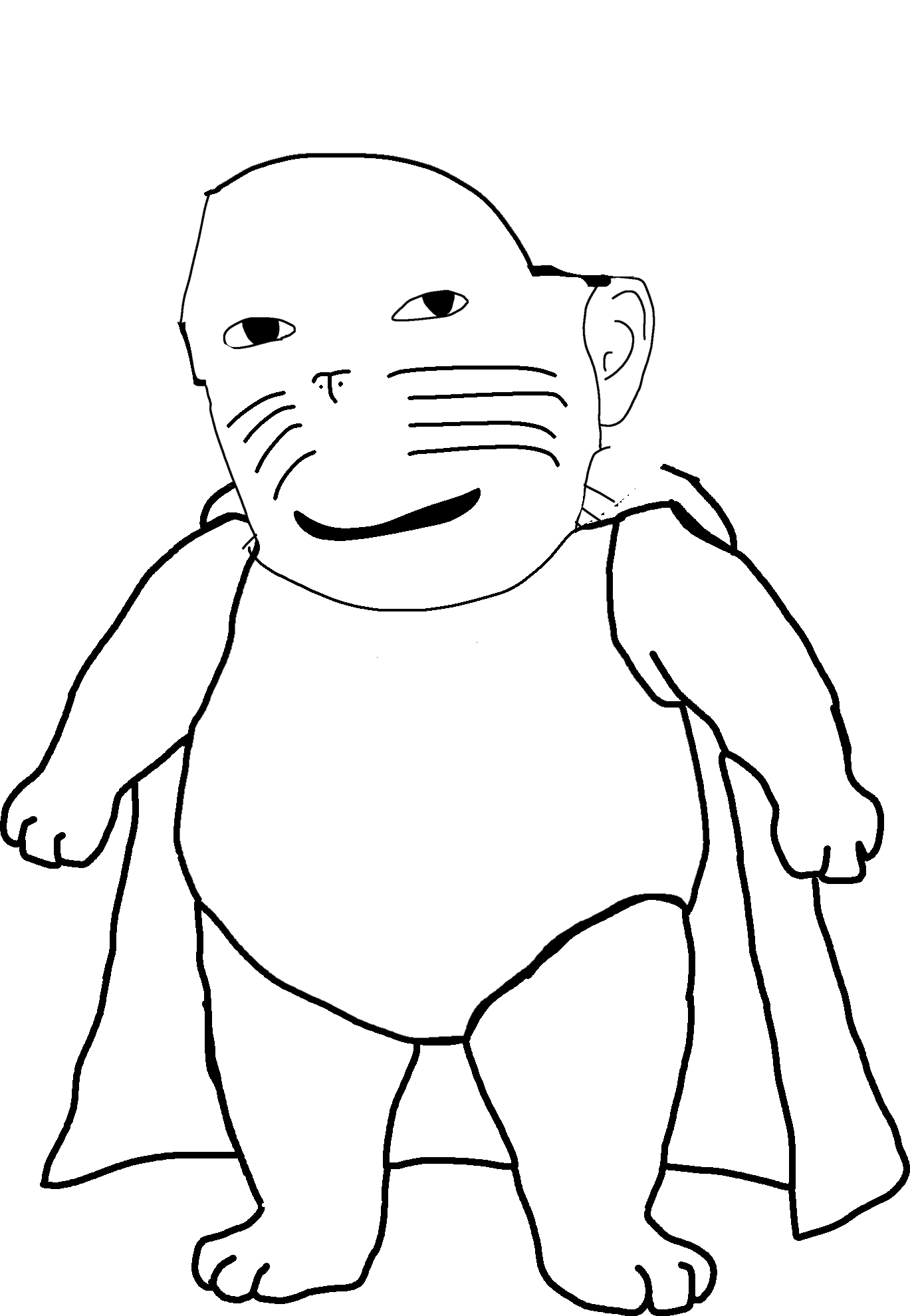 forcedjak, animal, bald, cat, cat ears, ear, ears, fat, front view, full body