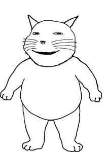 233174 - soybooru.com - 1soyjak animal bald black_eyes cape cat cat_ear cat_ears fat feline front_view full_body gapejak gigachadhero half_closed_eyes impish_meowjak looking_at_you massjak massmeowjak no_beard no_glasses o.png