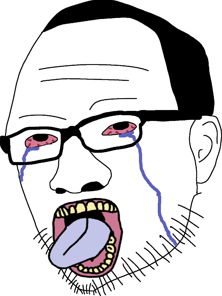 bernd, forcedjak, hanging troonjak, troonjak, ack, black hair, closed mouth, crying, ear, eyebrows
