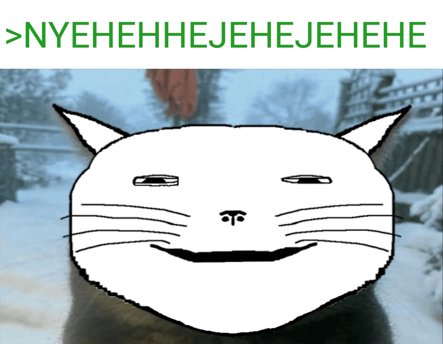 gapejak, massjak, massmeowjak, wholesome soyjak, animal, arrow, black eyes, cat, cat ears, ear