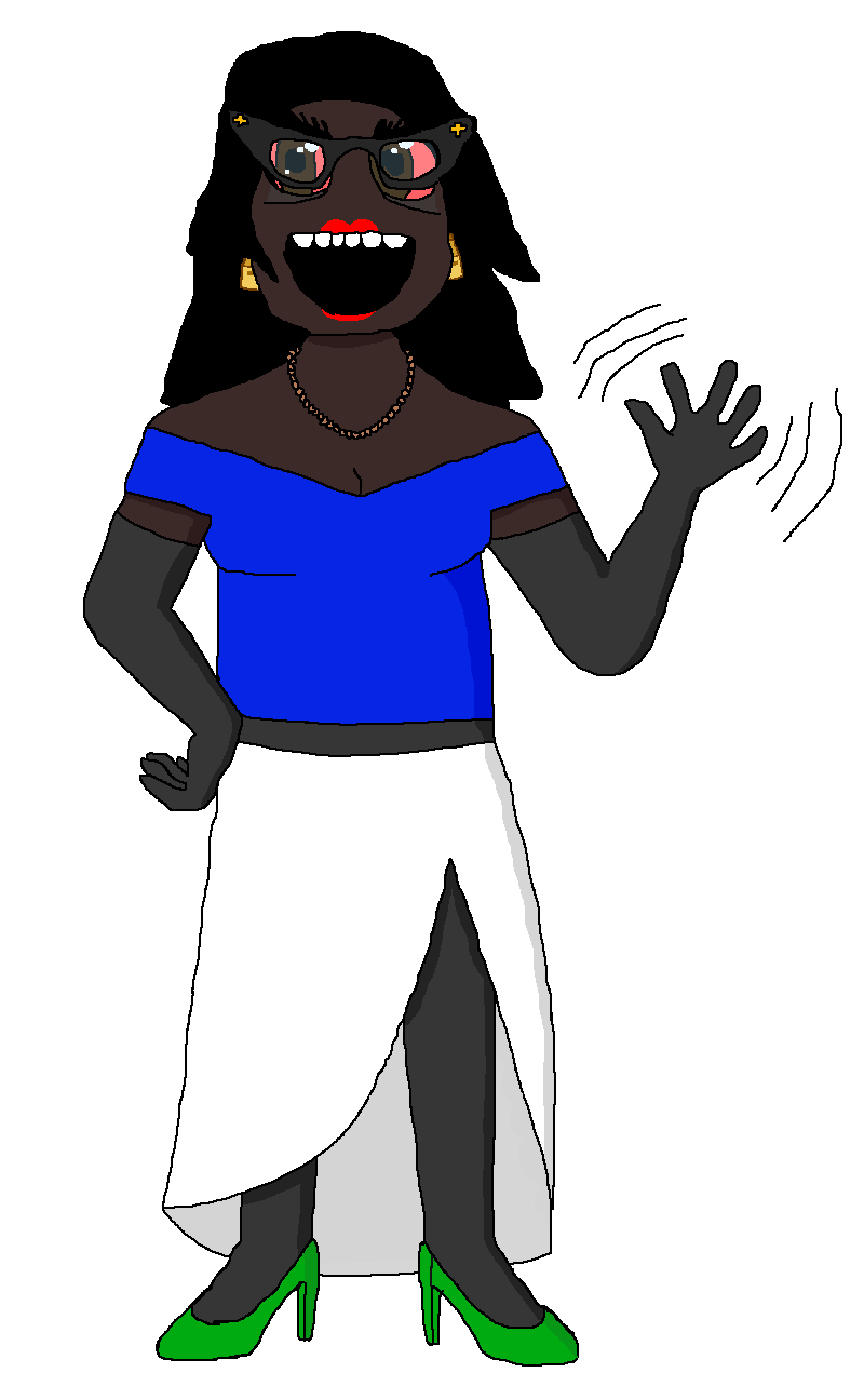 soytan, chudjak, jartycuck, belt, black hair, bloodshot eyes, blue eyes, blush, brown eyes, brown skin