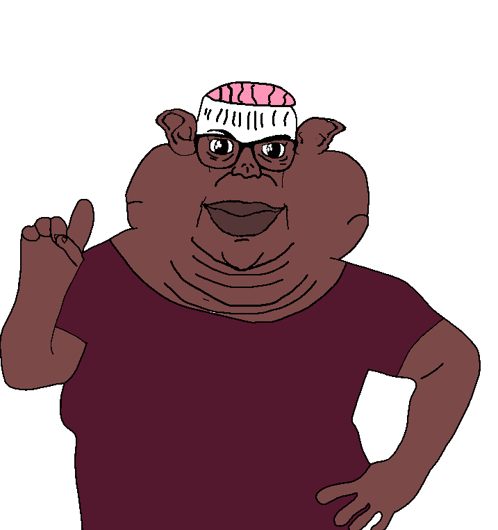 brandon, braindon, branigger, sassy brandon, bald, black eyes, brown skin, closed mouth, fat, front view