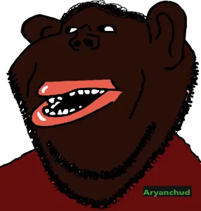 impish soyak ears, impish amerimutt, big lips, black eyes, black skin, lips, mutt, aryanchud