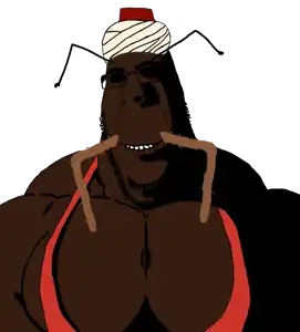 rapeson, cobson, hornyson, rapeson, bald, black eyes, buff, country, flag, front view
