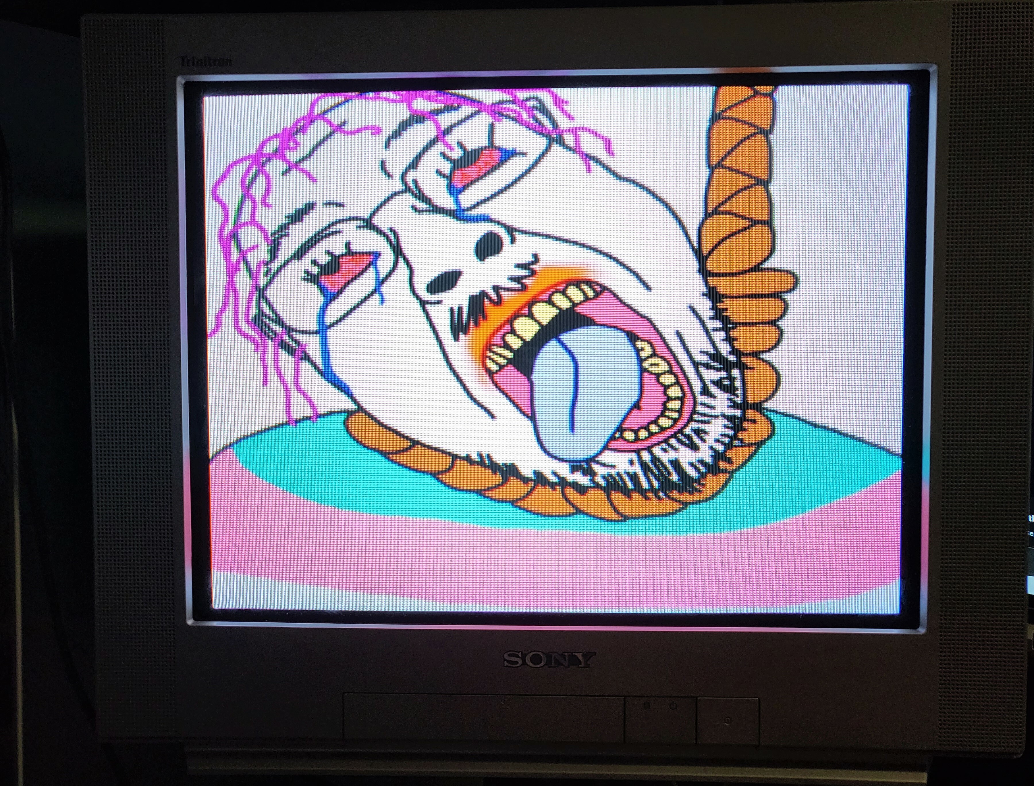 bernd, /g/, /tv/, 4chan, bloodshot eyes, crt, crying, hair, mustache, open mouth