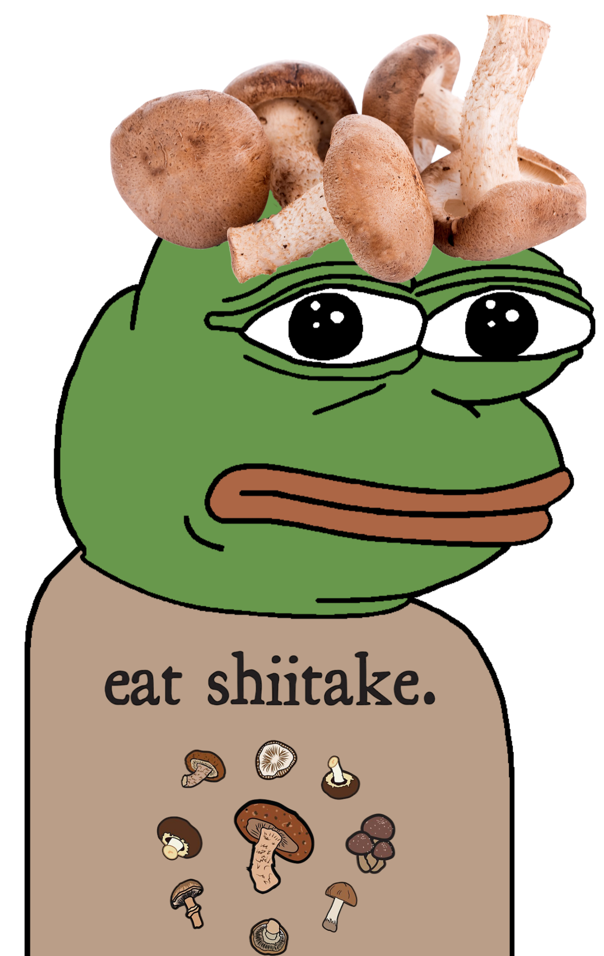 pepe, amphibian, animal, closed mouth, clothes, food, frog, green skin, lips, looking at you