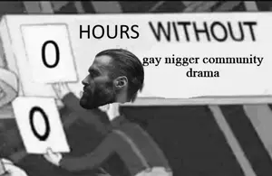 234658 - soybooru.com - 0 beard black_eyes black_hair changing_sign closed_mouth day_nigger_community_drama days_without drawn_background front_view frown gigachad grey_shirt grey_skin hair half_body looking_to_the_le.png