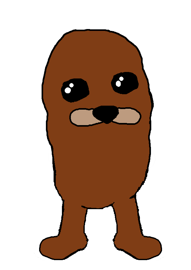 feraljak, condiment, 1soyjak, beady eyes, bear, black eyes, brown fur, front view, full body, fur