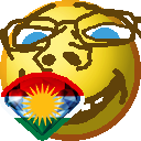 gapejak, grinning gapejak, wholesome soyjak, countryaryan gem!, nuurumoji, 1soyjak, blue eyes, front view, gem, glasses