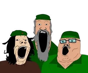 gapejak, markiplier soyjak, tony soprano soyjak, soyjak trio, 3soyjaks, beard, che guevara, clothes, communism, cuba
