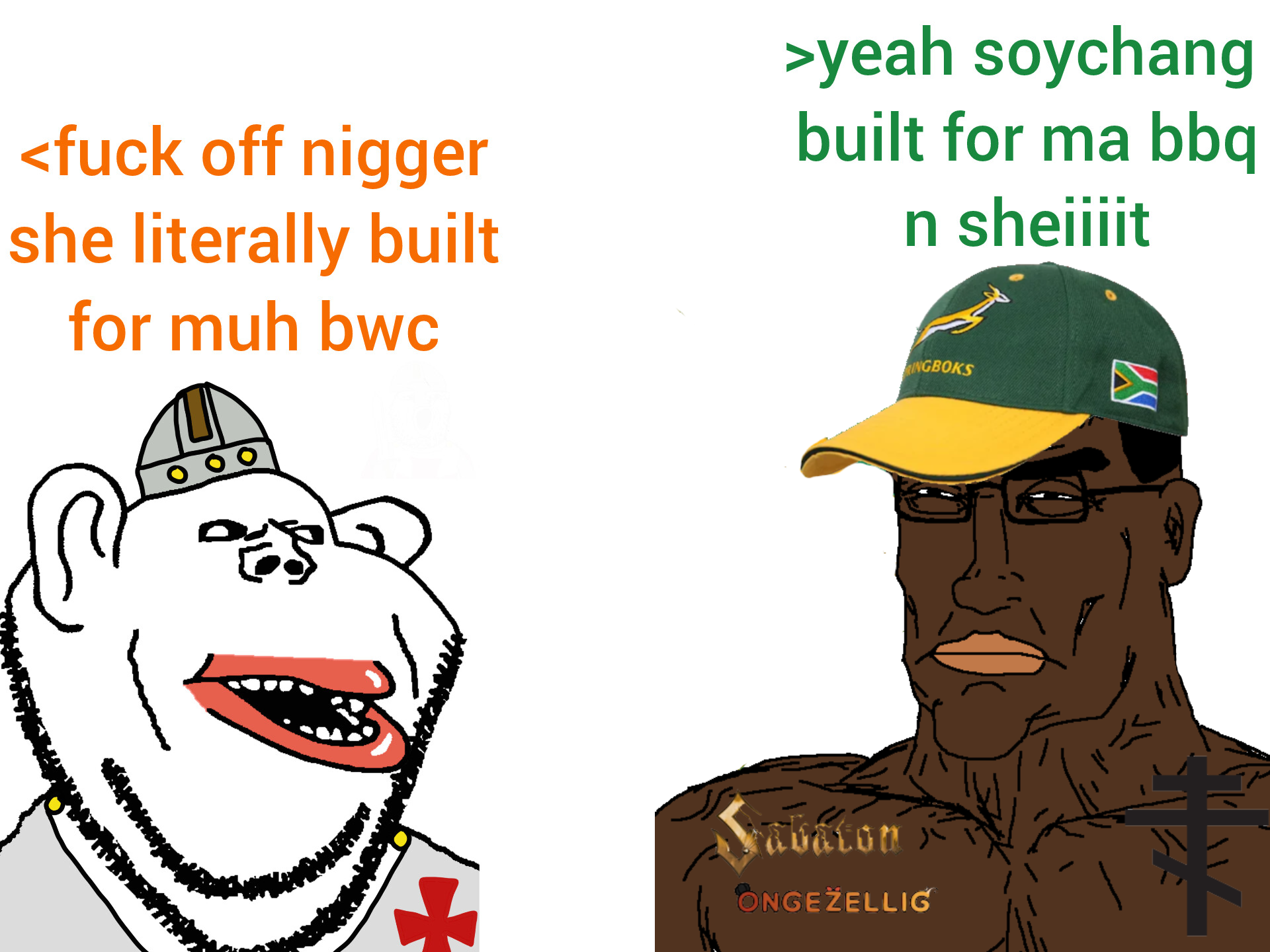 sheeeit, soychang, soytan, chudjak, impish soyak ears, impish amerimutt, perceptive chud, 2soyjaks, bald, big lips