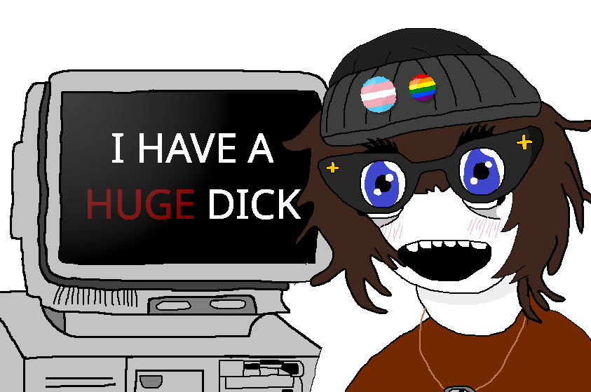 soytan, soywood, blue eyes, brown hair, button, computer, female, front view, hair, half body