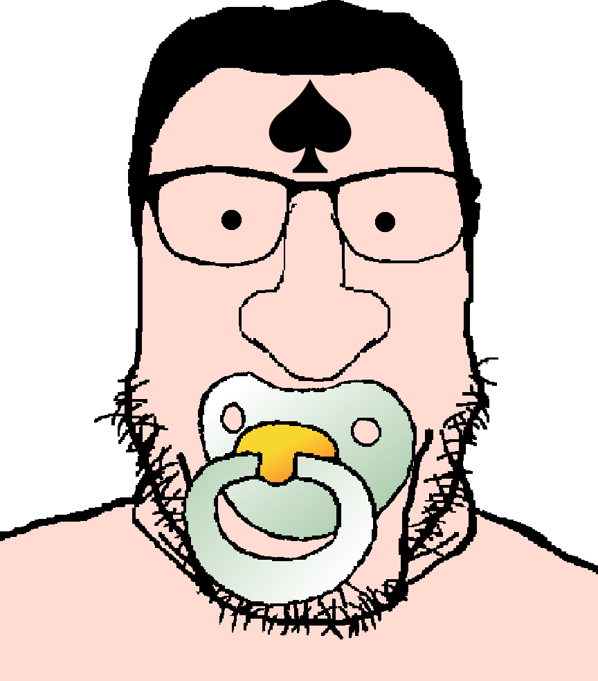 chudjak, markiplier soyjak, carbjak, chudplier, black eyes, black hair, blacked, built for bbc, closed mouth, explicit babyjak