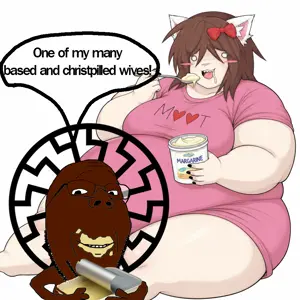 Margarine man and his safe curvy wife