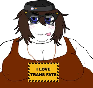 soytan, soywood, bbw, blue eyes, booba, brown hair, button, chin, closed mouth, double chin