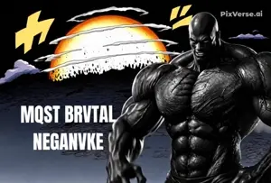 gigachad, 1soyjak, animated, aryan beast bomb, bald, black eyes, black skin, buff, chad, front view