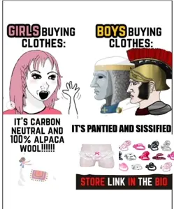 wojak, yes chad, it's based and christpilled, 3soyjaks, black eyes, blue eyes, braids, buff, closed mouth, hair