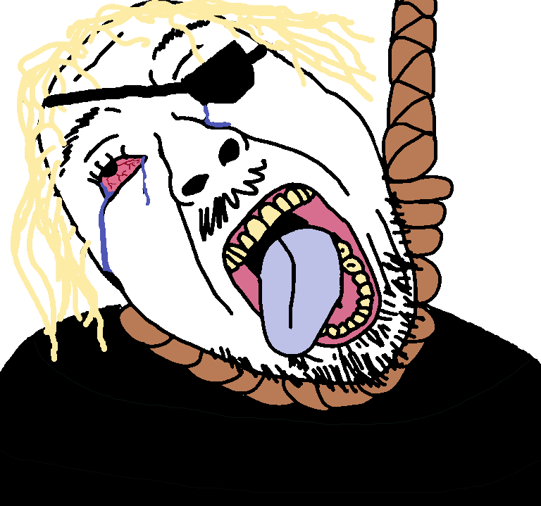 bernd, hanging troonjak, troonjak, ack, aemond targaryen, blonde hair, bloodshot eyes, crying, dead, eyepatch