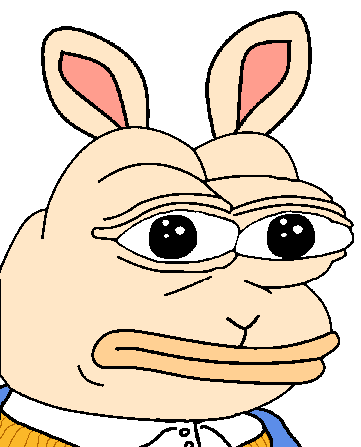 buster baxter, pepe, animal, bunny, bunny ears, closed mouth, clothes, ear, looking at you, no beard