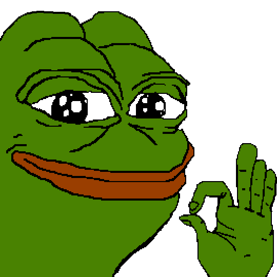 pepe, bald, black eyes, closed mouth, fat, front view, green skin, hands, looking at you, no beard