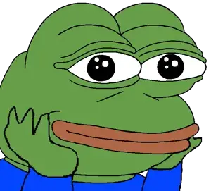 pepe, bald, black eyes, closed mouth, fat, front view, green skin, hands, looking at you, no beard