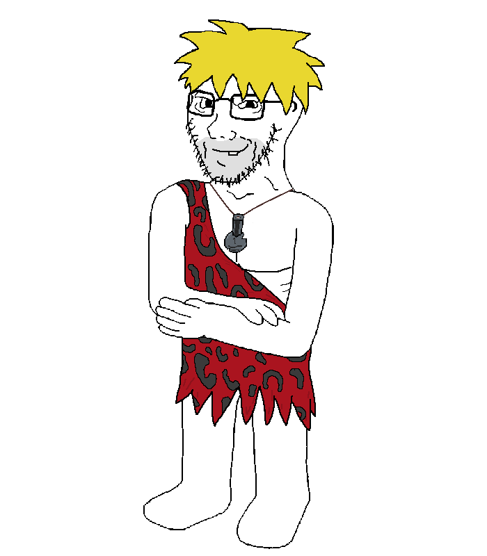 nate higgers, soyak, natejak, soyjak b.c., 1 year on bald men with glasses website, 1soyjak, blonde hair, browridge, caveman, closed mouth