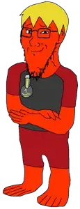 nate higgers, soyak, fishjak, natejak, aliased, animal, arm, badge, blonde hair, closed mouth