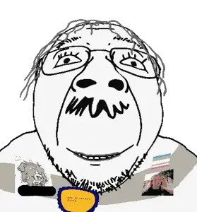 229524 - soybooru.com - award award giggly_goon_clown goonette_(user) gray_lips gray_shirt grey_hair map_(pedophile) pedophile transgender_pride_flag uncolored_skin (1).png