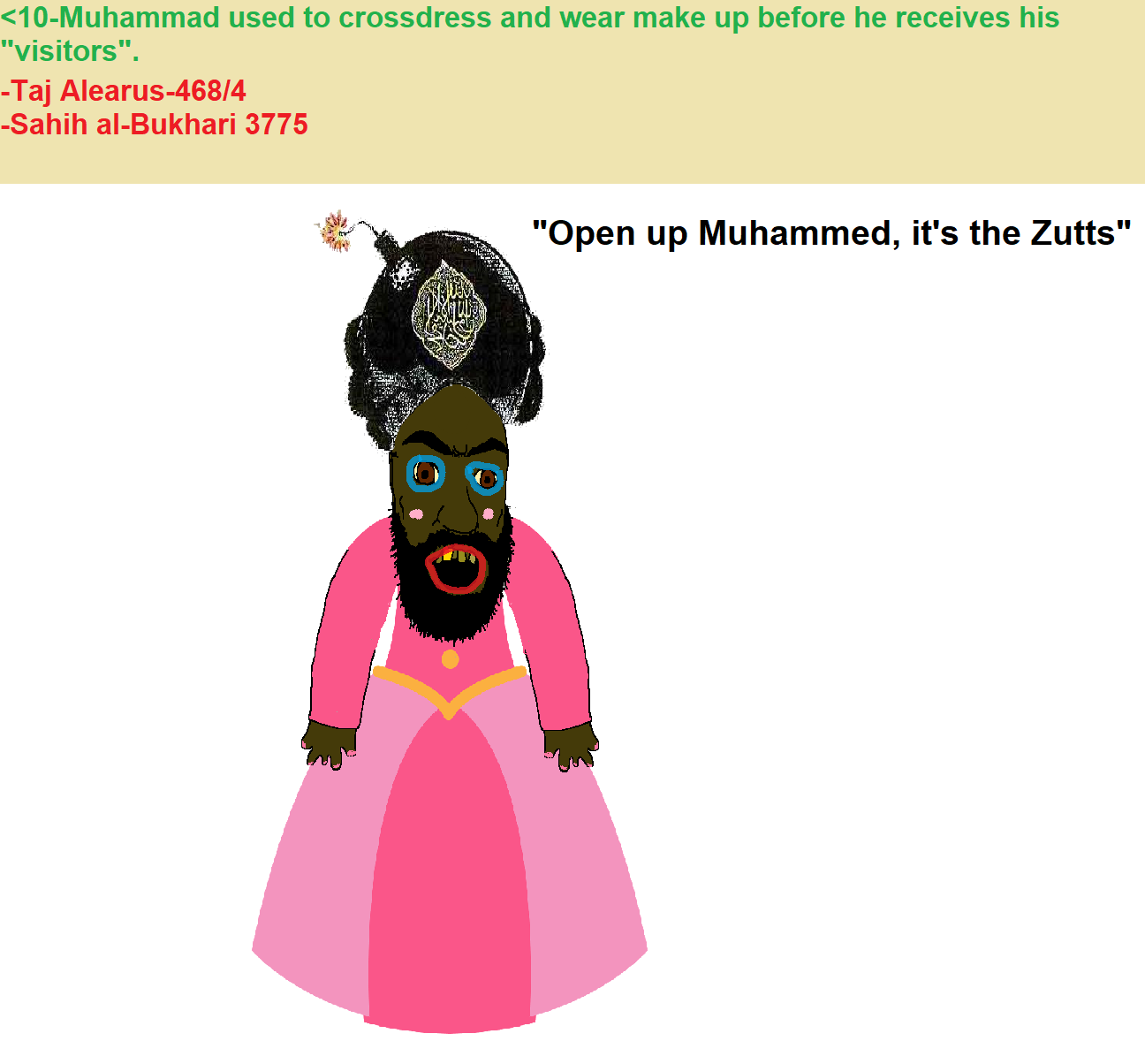 feraljak, tetojak, aisha, black text, dress, english text, gemeraldiest comments section💎💎💎enter as you please💎💎💎, greentext, hadith, makeup