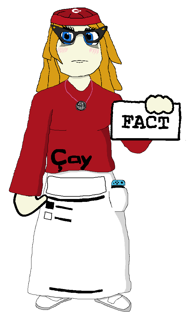 soytan, countryaryan fact!, 1soyjak, blonde hair, blue eyes, closed mouth, clothes, fact, female, front view