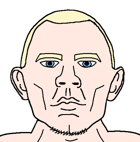 gaelmutt, gaelaryan, aryan, a10 eyes, blonde hair, blue eyes, chiseled jawline, closed mouth, ear, gaelic
