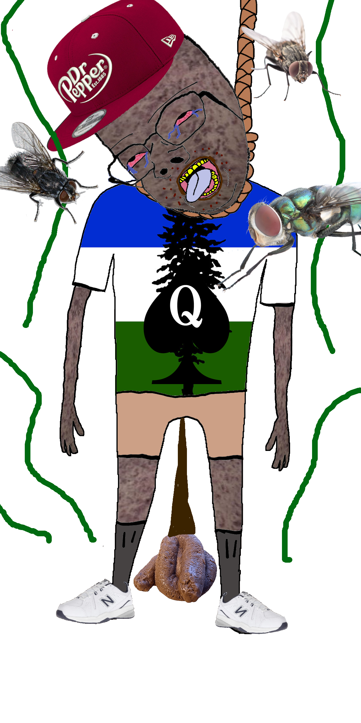 gapejak, rand, ack, animal, bloodshot eyes, bug, bugs, clothes, dr pepper, flies