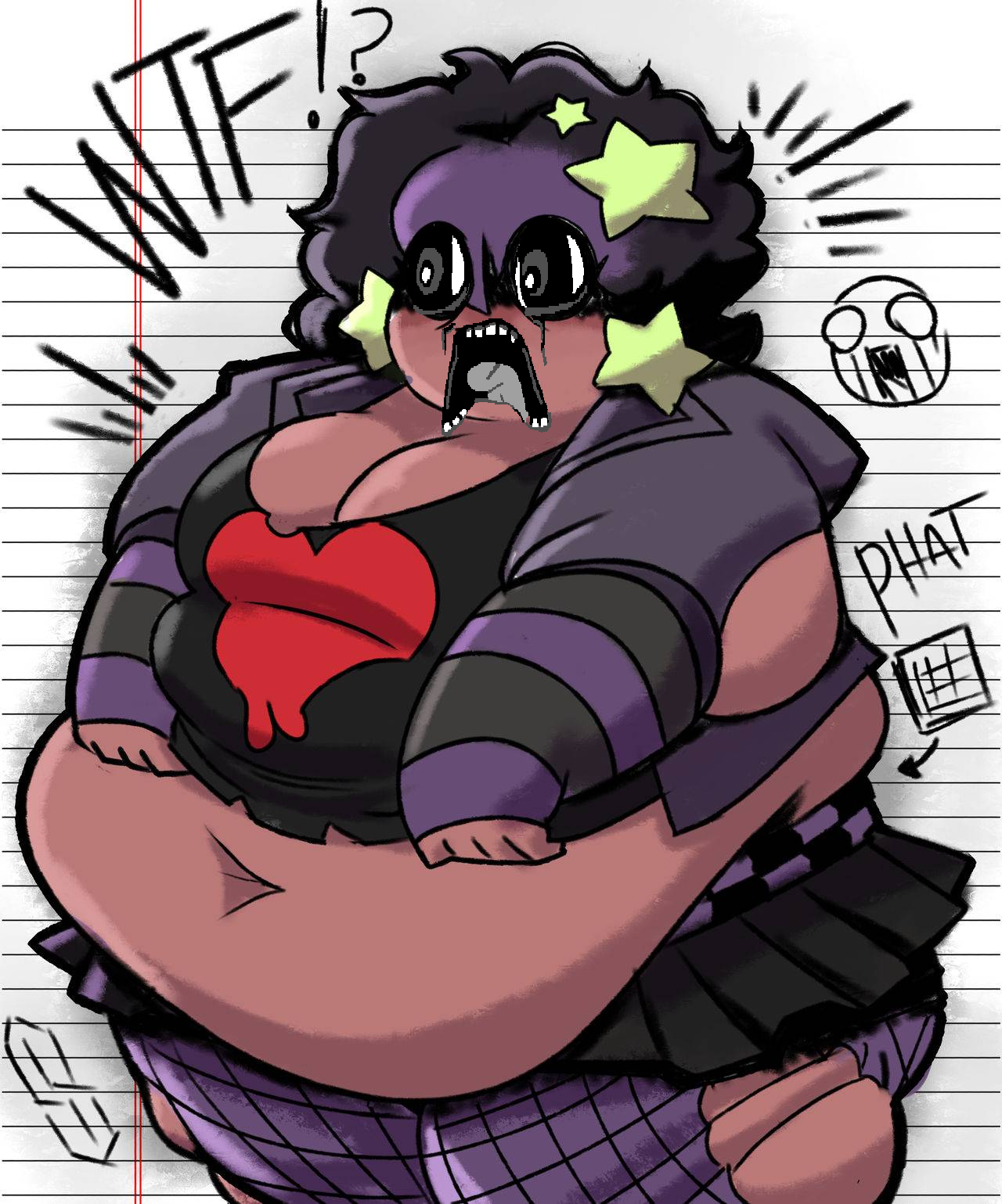 soyak, doctos, doctos, bbw, belly, black hair, brown skin, curly hair, cute, fat