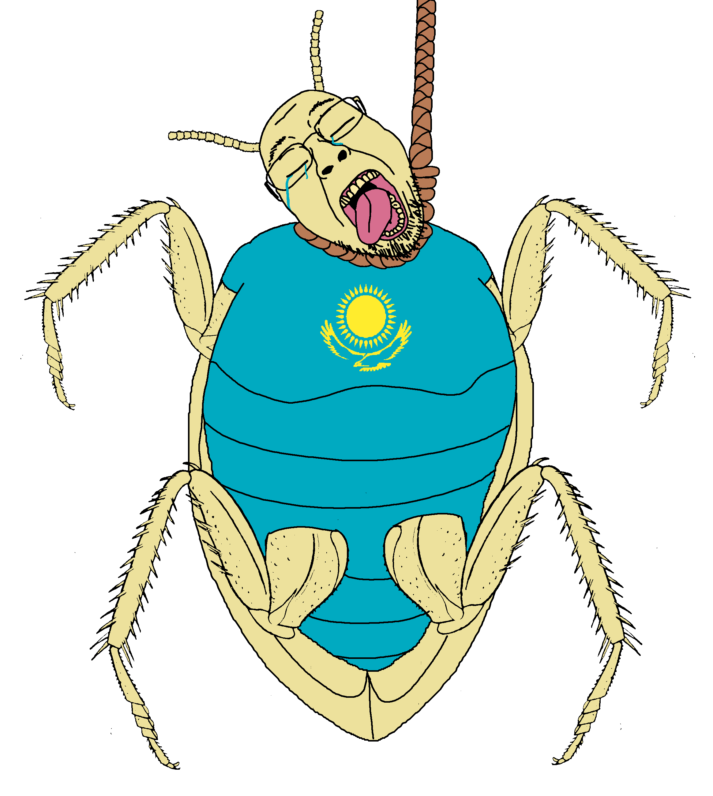 bernd, hanging troonjak, troonjak, 1soyjak, ack, animal, antenna, antennae, bald, bloodshot eyes