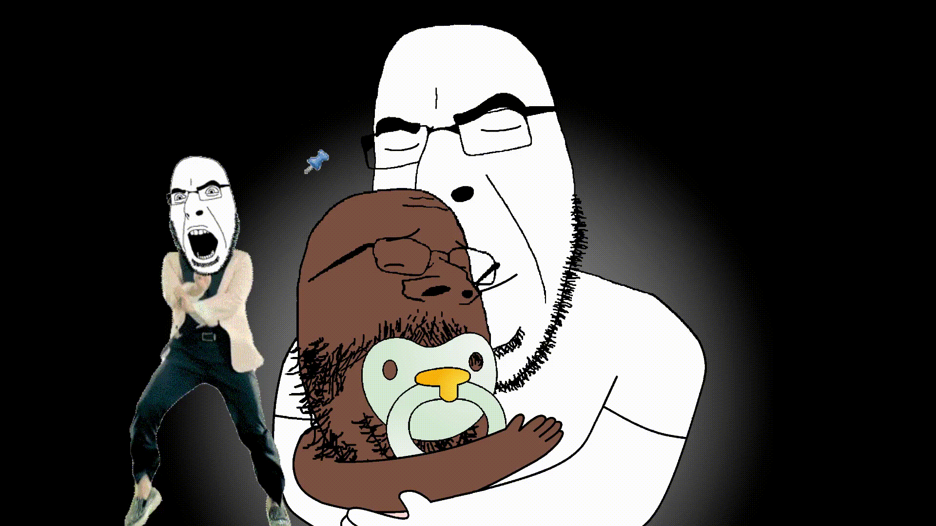 cobson, gapejak, babyjak, gapejak 3/4, mustached gapejak, babyjak, 2soyjaks, anb, animated, arm