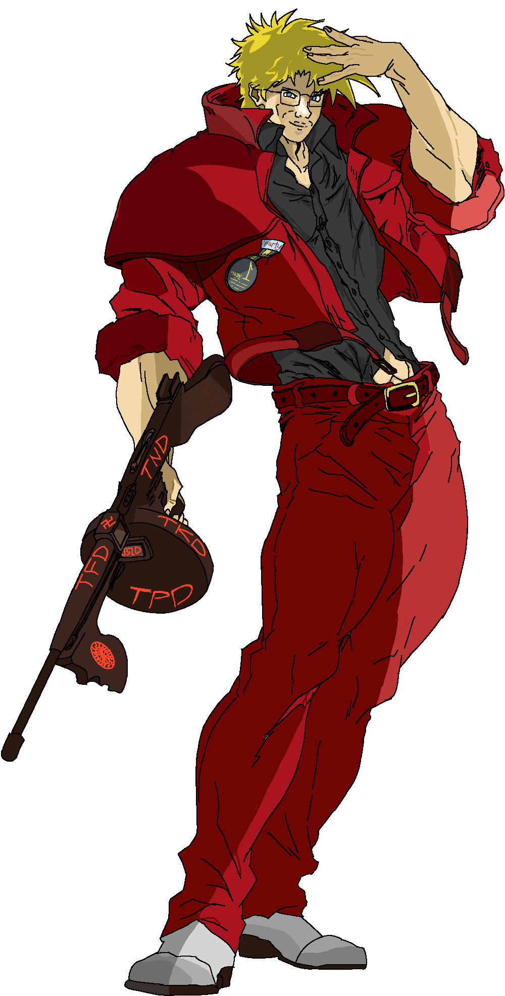 colorlesspy, joseph joestar, nate higgers, soyak, natejak, 1soyjak, anime, blue eyes, brown hair, buff