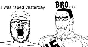 238305 - soybooru.com - _ a24 a24_slowburn_soyjak bald buff chudjak closed_mouth ear glasses greentext hair looking_up mustache nazism no no. nose open_mouth original perceptive_chud redraw soyboy-1.png
