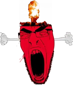 cobson, angry, blood, closed eyes, crying, explosion, fume, glasses, mushroom cloud, nosebleed