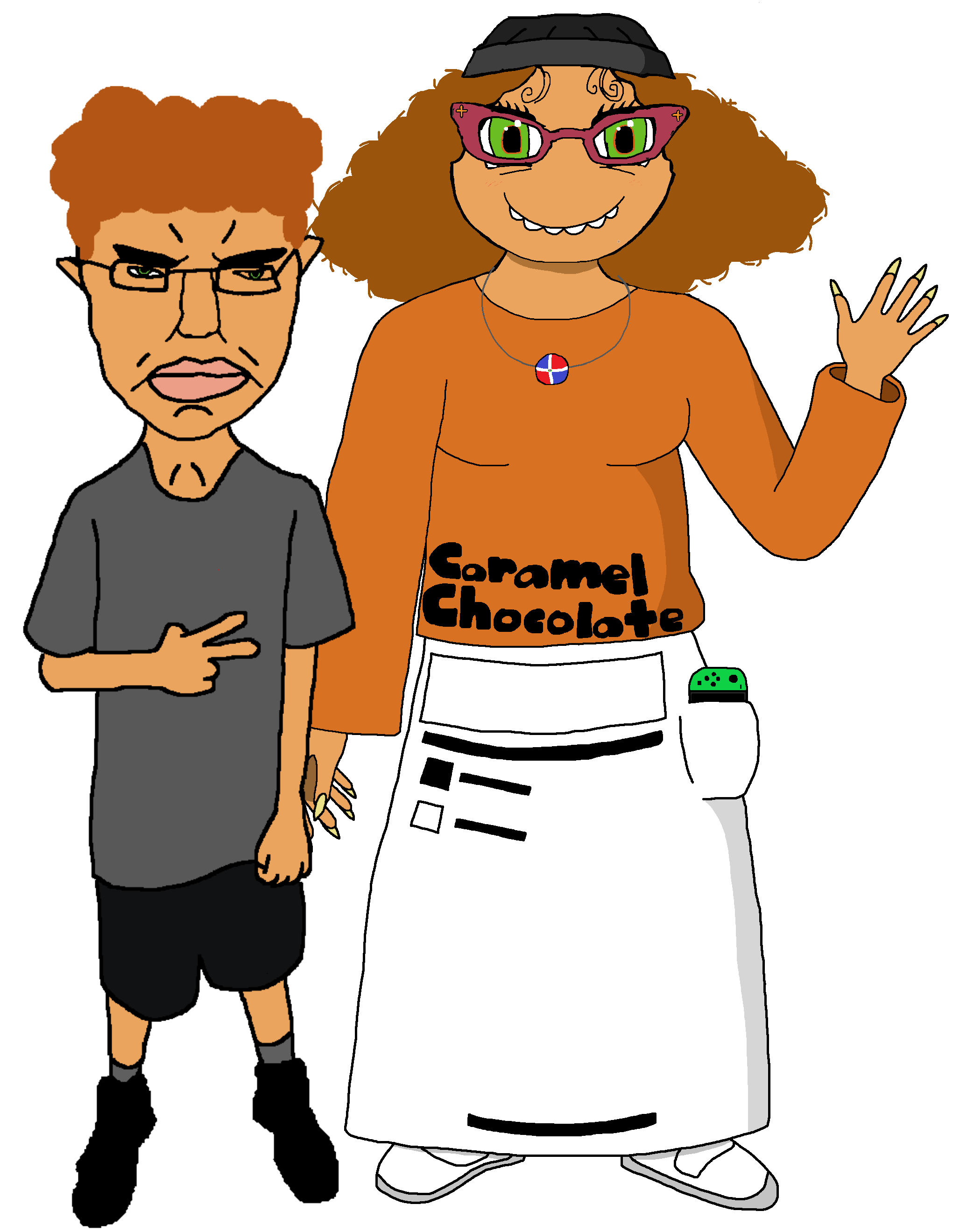 soyferret, soytan, chudjak, unbotheredchud, brown eyes, brown hair, brown skin, glasses, gray shirt, green eyes