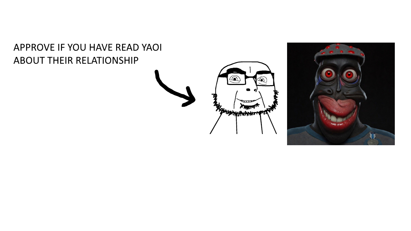 shroomy, chudjak, cobson, hornycuck, hornyson, jartycuck, olgolstein, patrick, arrow, beard