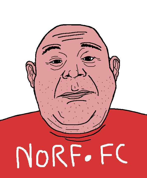 norf fc, alicia, alex, 1soyjak, bald, black eyes, closed mouth, clothes, ear, england