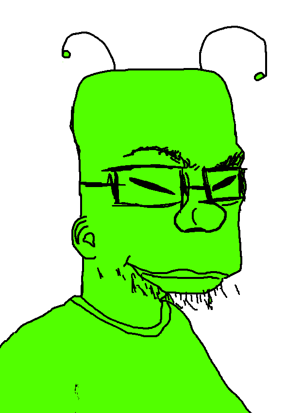 bart simpson, bartsimpsonjak, alien, alien friend, asian, closed mouth, friend, glasses, green skin, lips