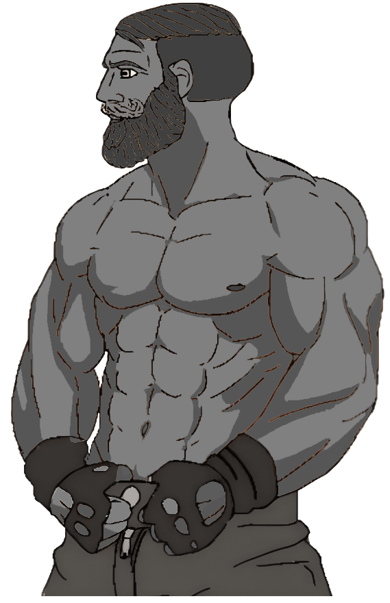 yes chad, aryan, 1soyjak, a10, a10 eyes, aryan beast, aryan chad, beard, black and white, blonde hair