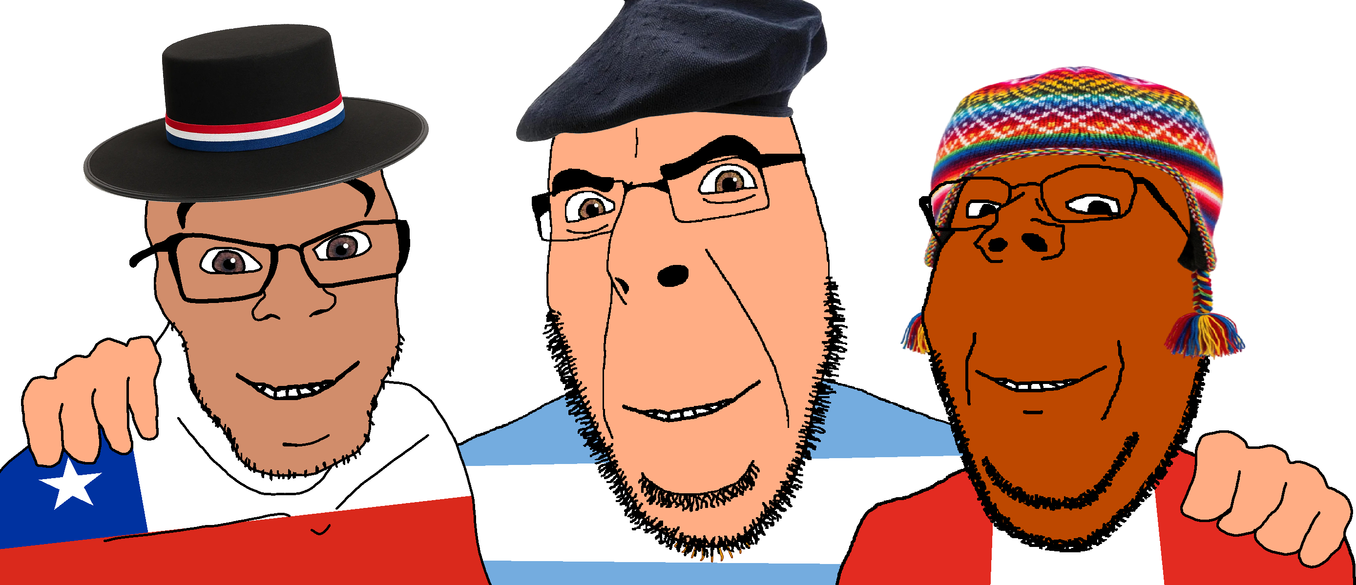 cobson, feraljak, gapejak, wholesome feraljak, wholesome soyjak, no more brother wars, 3soyjaks, argentina, bald, brown eyes